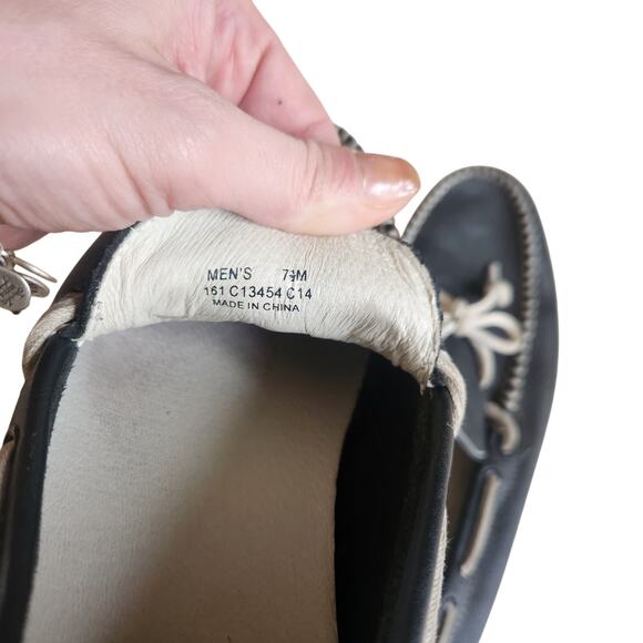 NWOB Cole Haan Grants Escape Navy And White Leather Driving Loafers Mens Sz 7.5 - Picture 4 of 5